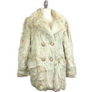 Sergio Valente 1970s-80s White Faux Fur Coat